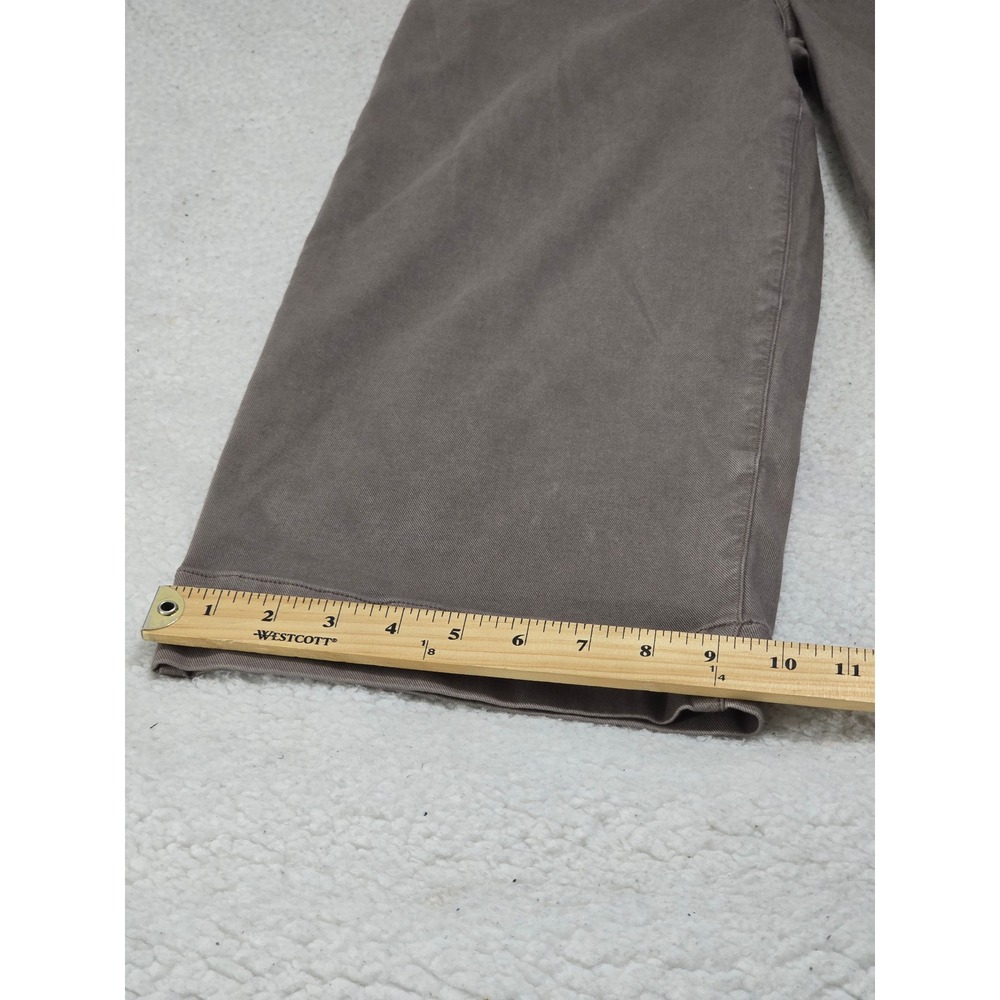 Spanx Stretch Twill Cropped Wide Leg Pants Smoke Gray Petite Large 20312Q NWT - Picture 9 of 13